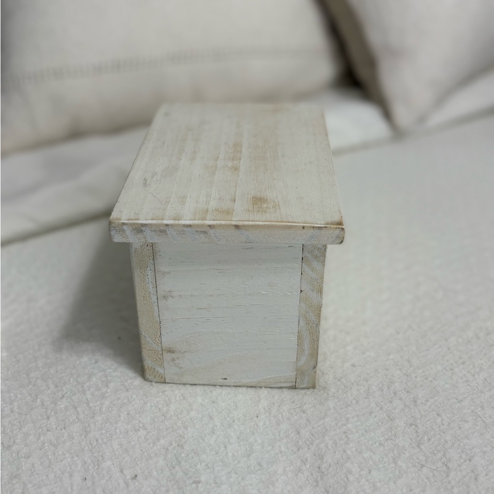 Wooden Recipe Box with Script Text - Picture 4 of 4
